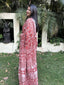 Red Pure Cotton Hand block Print Formal Saree