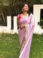 Soft Lilac Tissue Silk Saree