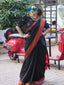 Classic Black Barfi Butta Saree