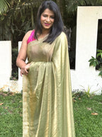 Apple Green Tissue Silk Saree