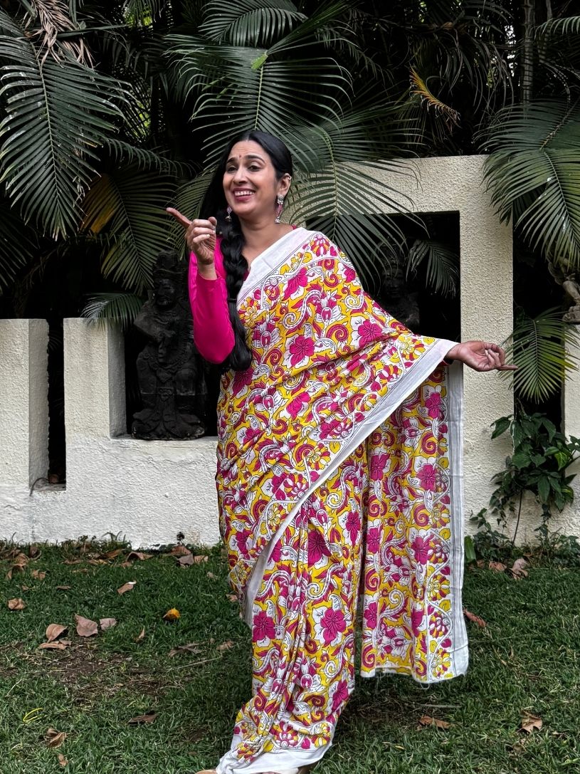 Pure Cotton Floral print Saree