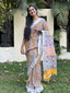 Soft Linen Cotton Saree with Paisley Print