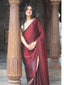 Dark Maroon Tissue Silk Saree