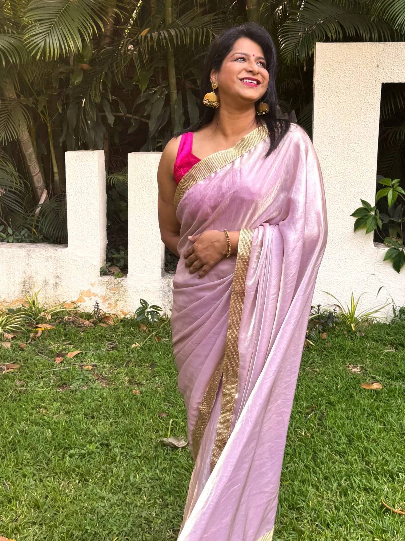 Soft Lilac Tissue Silk Saree