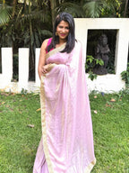 Soft Lilac Tissue Silk Saree