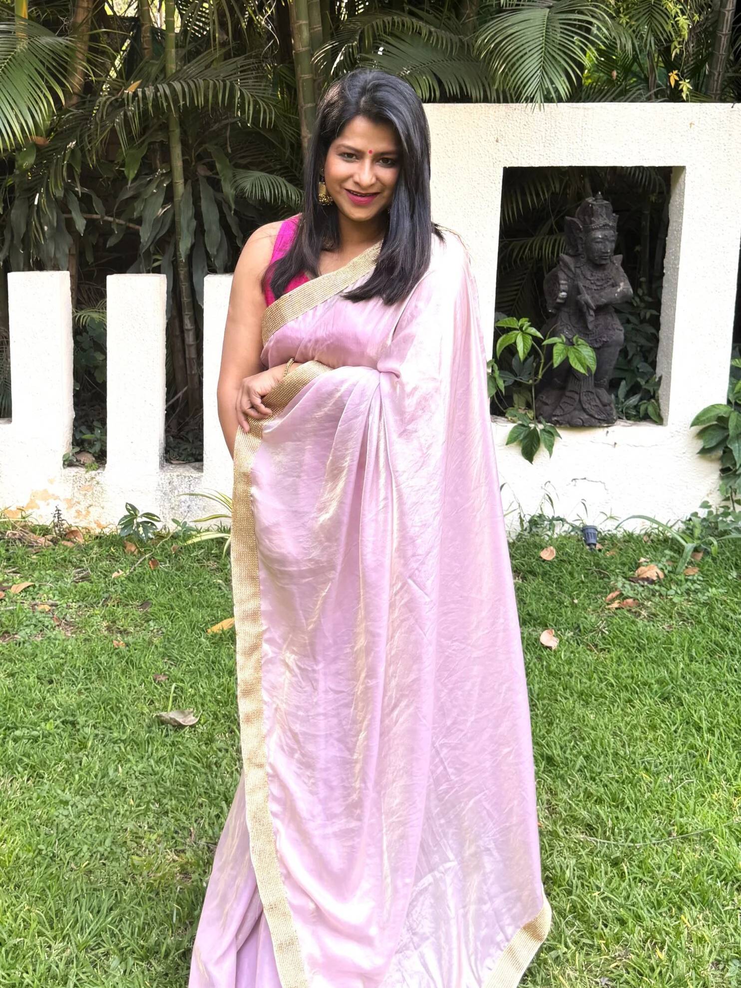 Soft Lilac Tissue Silk Saree