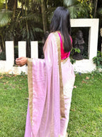 Soft Lilac Tissue Silk Saree