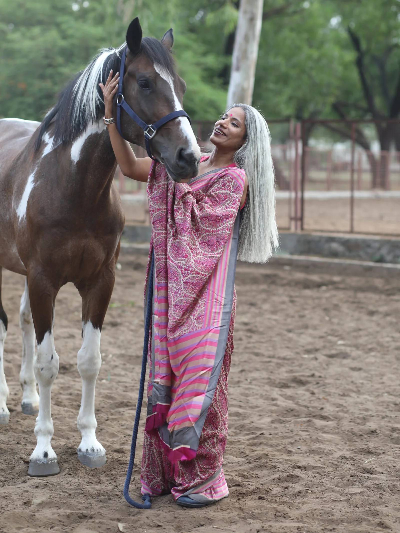 Pure Pashmina Silk Saree - Traditional Koyri Motifs
